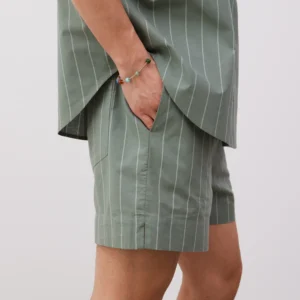 John striped shorts – vert épicéa